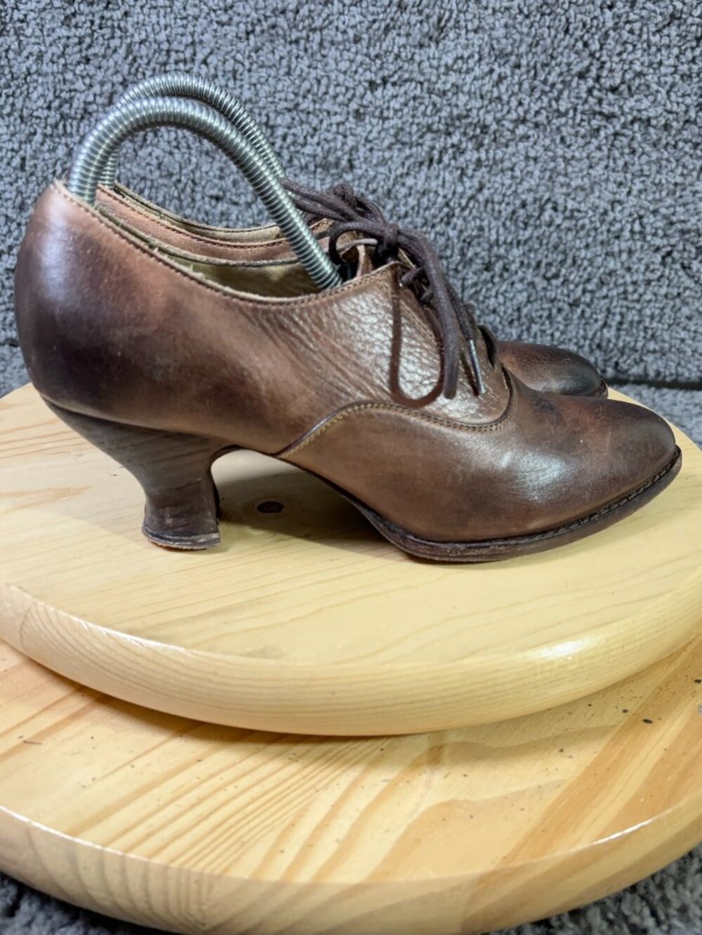 Oak Tree Farms Shoes Womens 8.5 Victorian Oxford Antique Finish Leather Heels